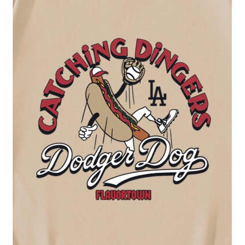 MLB x Flavortown Catching Dingers Dodgers Dog T-Shirt MLB x Flavortown Catching Dingers Dodgers Dog T-Shirt