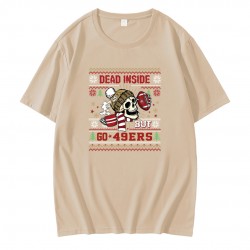 Funny Skull Dead Inside But Go 49ers Football T-Shirt Funny Skull Dead Inside But Go 49ers Football T-Shirt