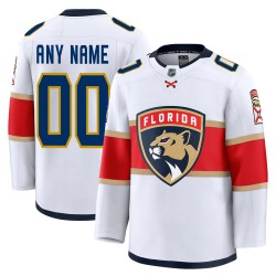 Florida Panthers Away Authentic Custom Jersey - White