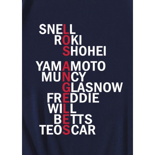 Los Angeles Dodgers Baseball Player Names 2025 T-Shirt