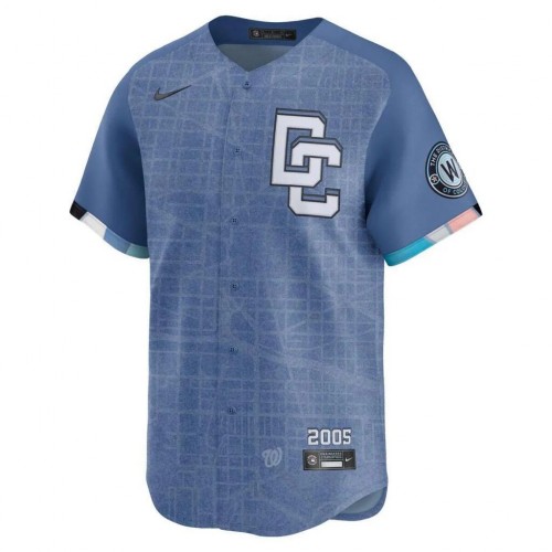 MLB Washington Nationals Nike 2025 City Connect Limited Blank Jersey - Blue