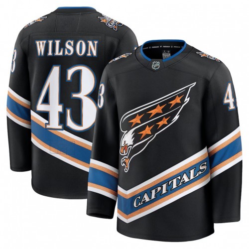Tom Wilson Washington Capitals Alternate 50th Anniversary Premium Jersey - Black Tom Wilson Washington Capitals Alternate 50th Anniversary Premium Jersey - Black