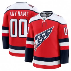 Washington Capitals Alternate Premium Custom Jersey - Red Washington Capitals Alternate Premium Custom Jersey - Red