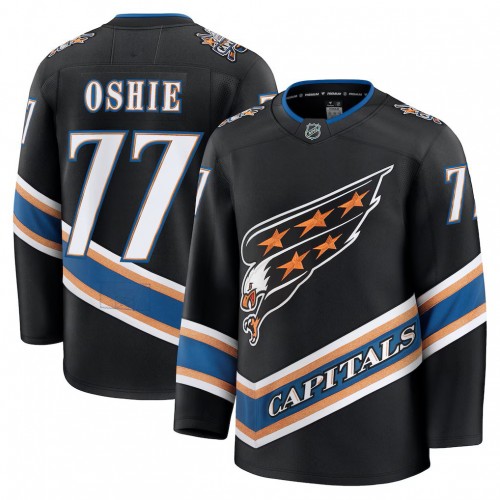 TJ Oshie Washington Capitals Alternate 50th Anniversary Premium Jersey - Black TJ Oshie Washington Capitals Alternate 50th Anniversary Premium Jersey - Black