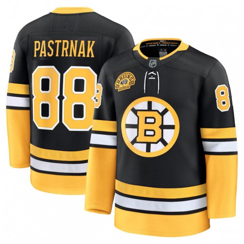 David Pastrnak Boston Bruins Alternate 100th Anniversary Premium Jersey - Black David Pastrnak Boston Bruins Alternate 100th Anniversary Premium Jersey - Black