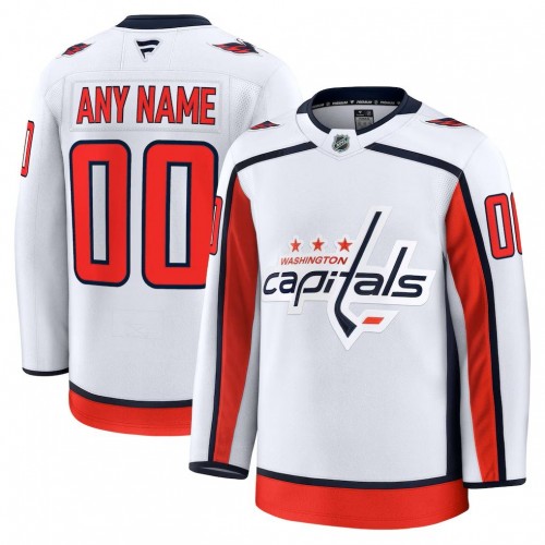 Washington Capitals Away Premium Custom Jersey - White Washington Capitals Away Premium Custom Jersey - White