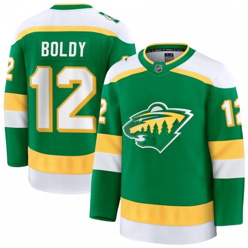 Matt Boldy Minnesota Wild Alternate Premium Jersey - Green Matt Boldy Minnesota Wild Alternate Premium Jersey - Green