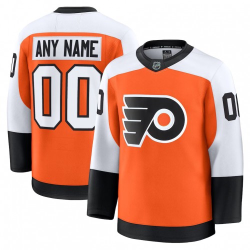 Men's Philadelphia Flyers Orange Home Premium Custom Jersey Men's Philadelphia Flyers Orange Home Premium Custom Jersey