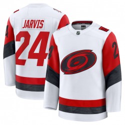 Men's Carolina Hurricanes Seth Jarvis White Away Premium Jersey Men's Carolina Hurricanes Seth Jarvis White Away Premium Jersey