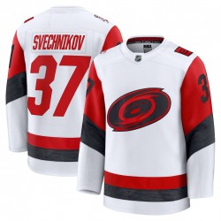 Men's Carolina Hurricanes Andrei Svechnikov White Away Premium Jersey Men's Carolina Hurricanes Andrei Svechnikov White Away Premium Jersey