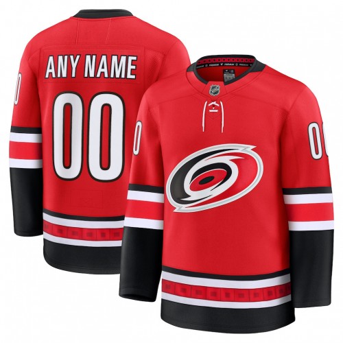 Men's Carolina Hurricanes Alternate Premium Custom Jersey - Red Men's Carolina Hurricanes Alternate Premium Custom Jersey - Red