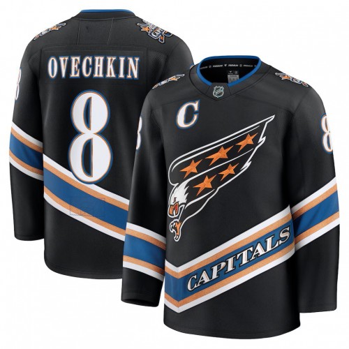 Alexander Ovechkin Washington Capitals Alternate 50th Anniversary Premium Jersey - Black Alexander Ovechkin Washington Capitals Alternate 50th Anniversary Premium Jersey - Black