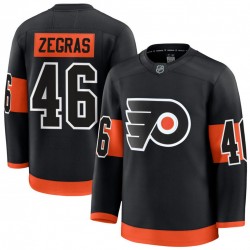 Men's Philadelphia Flyers Trevor Zegras Black Alternate Premium Jersey Men's Philadelphia Flyers Trevor Zegras Black Alternate Premium Jersey