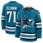 Men's San Jose Sharks Macklin Celebrini Teal Home Premium Jersey Men's San Jose Sharks Macklin Celebrini Teal Home Premium Jersey