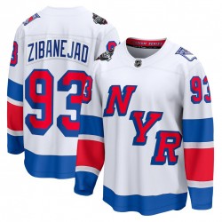 Men's New York Rangers Mika Zibanejad White 2024 NHL Stadium Series Breakaway Premium Jersey Men's New York Rangers Mika Zibanejad White 2024 NHL Stadium Series Breakaway Premium Jersey