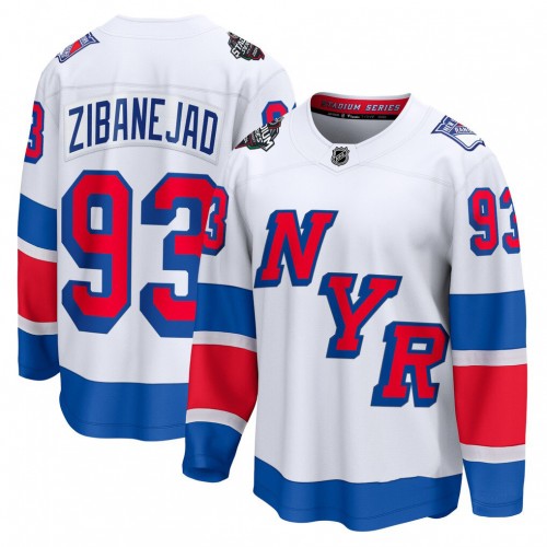 Men's New York Rangers Mika Zibanejad White 2024 NHL Stadium Series Breakaway Premium Jersey Men's New York Rangers Mika Zibanejad White 2024 NHL Stadium Series Breakaway Premium Jersey