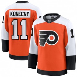 Men's Philadelphia Flyers Travis Konecny Orange Home Premium Jersey Men's Philadelphia Flyers Travis Konecny Orange Home Premium Jersey