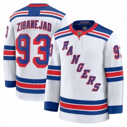 Men's New York Rangers Mika Zibanejad White Away Premium Jersey Men's New York Rangers Mika Zibanejad White Away Premium Jersey
