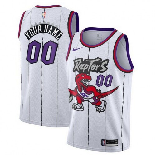 Toronto Raptors Nike Youth Swingman Custom Jersey White - Classic Edition Toronto Raptors Nike Youth Swingman Custom Jersey White - Classic Edition