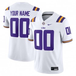 LSU Tigers Nike Youth Custom Game Jersey - White