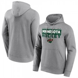 Minnesota Wild Fanatics Branded Gain Ground Hoodie - Sports Grey Minnesota Wild Fanatics Branded Gain Ground Hoodie - Sports Grey