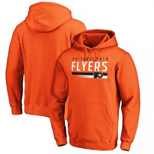 Men's Fanatics Branded Orange Philadelphia Flyers Staggered Stripe Pullover Hoodie Men's Fanatics Branded Orange Philadelphia Flyers Staggered Stripe Pullover Hoodie