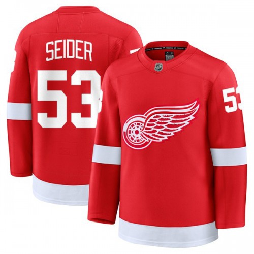 Moritz Seider Detroit Red Wings Home Premium Jersey - Red Moritz Seider Detroit Red Wings Home Premium Jersey - Red
