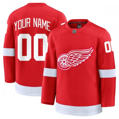 Detroit Red Wings Home Premium Custom Jersey - Red Detroit Red Wings Home Premium Custom Jersey - Red