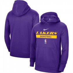Los Angeles Lakers 2022/23 Nike Spotlight On-Court Practice Performance Pullover Hoodie Los Angeles Lakers 2022/23 Nike Spotlight On-Court Practice Performance Pullover Hoodie