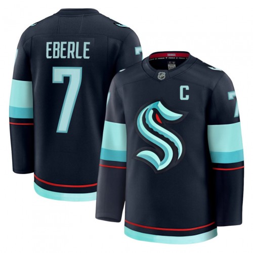 Jordan Eberle Seattle Kraken Home Premium Jersey - Deep Sea Blue Jordan Eberle Seattle Kraken Home Premium Jersey - Deep Sea Blue