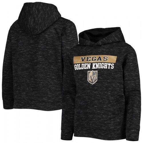 MEN Black Vegas Golden Knights Logo Scuba Pullover Hoodie