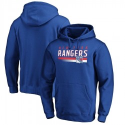 Men's Fanatics Branded Blue New York Rangers Staggered Stripe Pullover Hoodie Men's Fanatics Branded Blue New York Rangers Staggered Stripe Pullover Hoodie