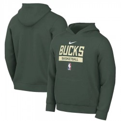 Milwaukee Bucks 2022/23 Nike Spotlight On-Court Practice Performance Pullover Hoodie Milwaukee Bucks 2022/23 Nike Spotlight On-Court Practice Performance Pullover Hoodie