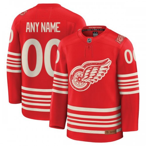 Detroit Red Wings Centennial Custom Premium Jersey - Red Detroit Red Wings Centennial Custom Premium Jersey - Red