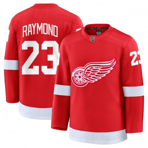 Lucas Raymond Detroit Red Wings Home Premium Jersey - Red Lucas Raymond Detroit Red Wings Home Premium Jersey - Red