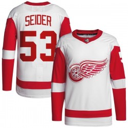 Moritz Seider Detroit Red Wings Away Premium Jersey - White Moritz Seider Detroit Red Wings Away Premium Jersey - White