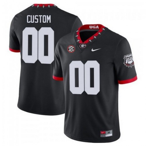 Georgia Bulldogs 100th Anniversary Nike Football Custom Game Jersey - Black