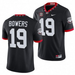 Brock Bowers Georgia Bulldogs 100th Anniversary Nike Football Game Jersey - Black Brock Bowers Georgia Bulldogs 100th Anniversary Nike Football Game Jersey - Black