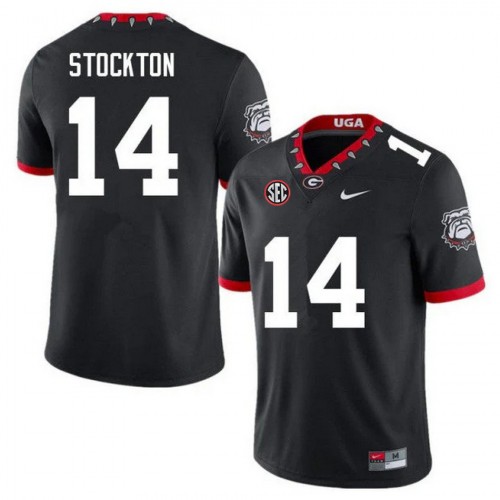 Gunner Stockton Georgia Bulldogs 100th Anniversary Nike Football Game Jersey - Black