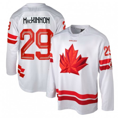 Nathan MacKinnon Hockey Bauer Canada 2026 Olympics Replica Jersey - White Nathan MacKinnon Hockey Bauer Canada 2026 Olympics Replica Jersey - White