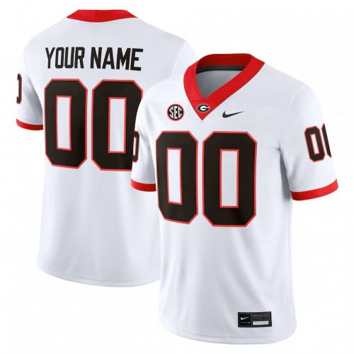 Georgia Bulldogs Nike Football Custom Game Jersey - White