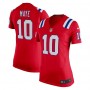 Drake Maye New England Patriots Nike Women's Alternate Jersey - Red Drake Maye New England Patriots Nike Women's Alternate Jersey - Red