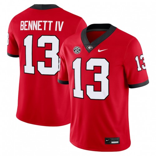 Stetson Bennett Georgia Bulldogs Home Nike Football Game Jersey - Red
