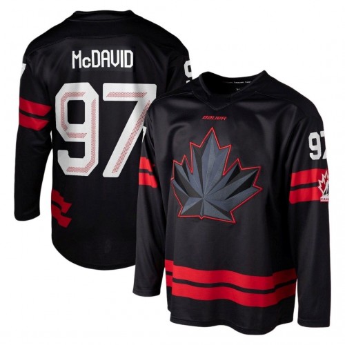 Connor McDavid Hockey Bauer Canada 2026 Olympics Replica Jersey - Black Connor McDavid Hockey Bauer Canada 2026 Olympics Replica Jersey - Black