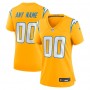 Los Angeles Chargers Nike Women's Alternate Charger Power Game Custom Jersey - Gold