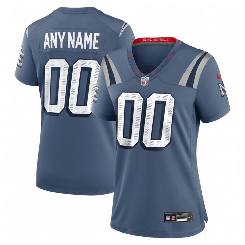 New England Patriots Nike Women's 2025 Rivalries Collection Custom Game Jersey - Storm Blue New England Patriots Nike Women's 2025 Rivalries Collection Custom Game Jersey - Storm Blue