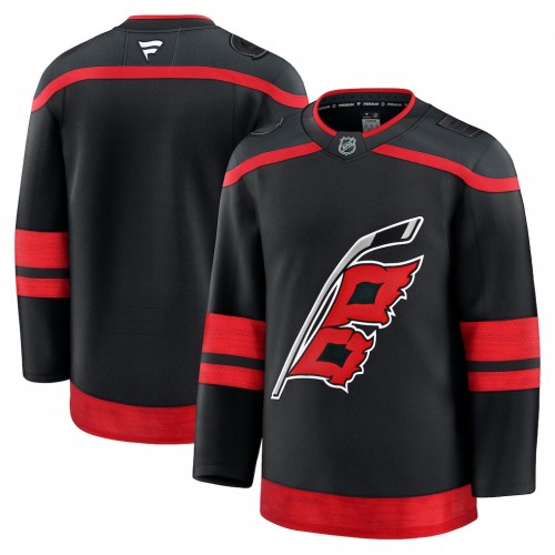 Men's Carolina Hurricanes Black Home Premium Blank Jersey Men's Carolina Hurricanes Black Home Premium Blank Jersey