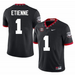 Trevor Etienne Georgia Bulldogs 100th Anniversary Nike Football Game Jersey - Black Trevor Etienne Georgia Bulldogs 100th Anniversary Nike Football Game Jersey - Black