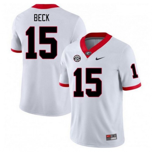 Carson Beck Georgia Bulldogs Nike Football Game Jersey - White Carson Beck Georgia Bulldogs Nike Football Game Jersey - White
