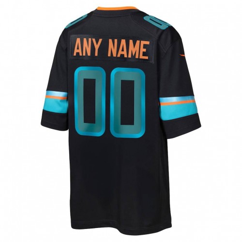 Youth Nike Pitch Blue Miami Dolphins 2025 Rivalries Collection Custom Game Jersey